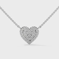 0.30 CT. Heart Pavé Diamond Pendant