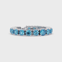 2.6 CTW Graduated Round Colorstone Tennis Bracelet