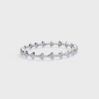 1.1 CTW Pavé Fan-Link Round Diamond Tennis Bracelet | 14K Gold & Platinum – Lunéa Paris