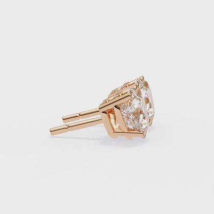 2.43 CTW Heart-Cut Lab-Grown Diamond Stud Earrings in 14K Gold