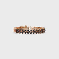 4.6 CTW Mixed-Shape Floral Colorstone Tennis Bracelet