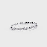0.2 CTW Round Diamond Bezel Station Tennis Bracelet | 14K Gold & Platinum – Lunéa Paris