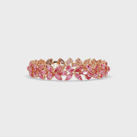 18.2 CTW Mixed-Shape Floral Colorstone Tennis Bracelet