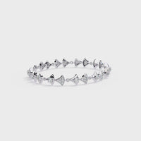 1.3 CTW Round Diamond Geometric Floral Tennis Bracelet | 14K Gold & Platinum – Lunéa Paris