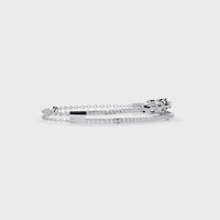 0.9 CTW Pavé Diamond Geometric Link Bangle | 14K Gold & Platinum – Lunéa Paris