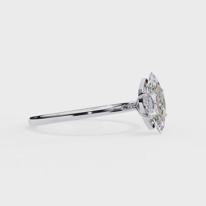 1.00 CT Marquise-Cut Lab-Grown Diamond Solitaire Engagement Ring in 14K Gold