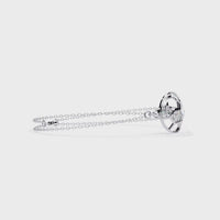 1.9 CTW Round Diamond Geometric Circle Chain Bracelet | 14K Gold & Platinum – Lunéa Paris