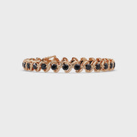 9.8 CTW Round Swirl-Link Colorstone Tennis Bracelet