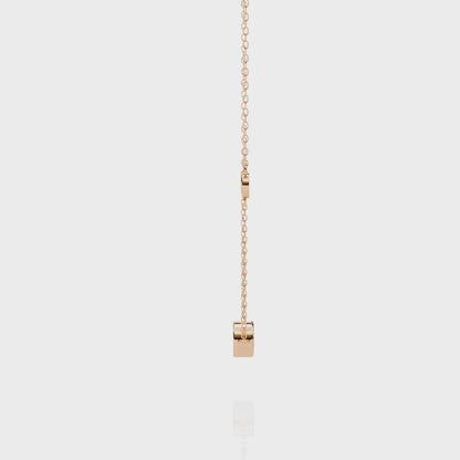 0.10 CTW Three-Station Round Lab-Grown Diamond Bezel Necklace in 14K Gold & Platinum