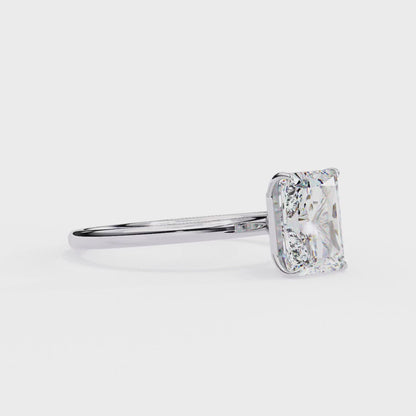 3.03 CT Radiant-Cut Lab-Grown Diamond Solitaire Engagement Ring in 14K Gold