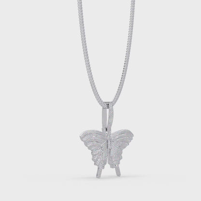 Butterfly Diamond Pendant Necklace