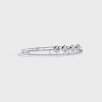 2.3 CTW Four-Stone Round Diamond Pavé Bangle | 14K Gold & Platinum – Lunéa Paris