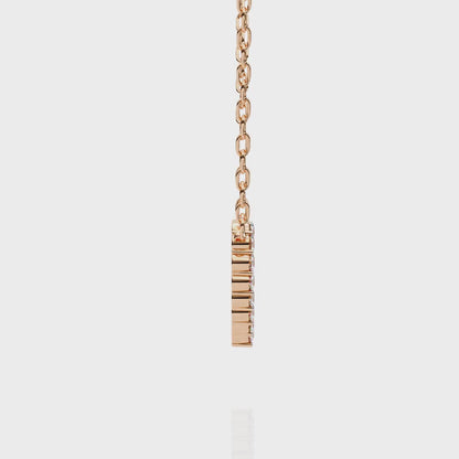 0.40 CTW Open Heart Lab-Grown Diamond Necklace in 14K Gold & Platinum