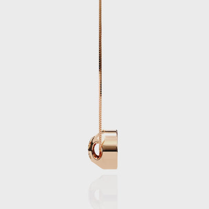 0.30 CT Round Lab-Grown Diamond Halo Disc Necklace in 14K Gold & Platinum