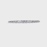 9.8 CTW Round Lab-Grown Diamond Tennis Bracelet | 14K Gold & Platinum – Lunéa Paris