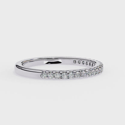0.22 CTW Round Lab-Grown Diamond Shared-Prong Half-Eternity Band in 14K Gold