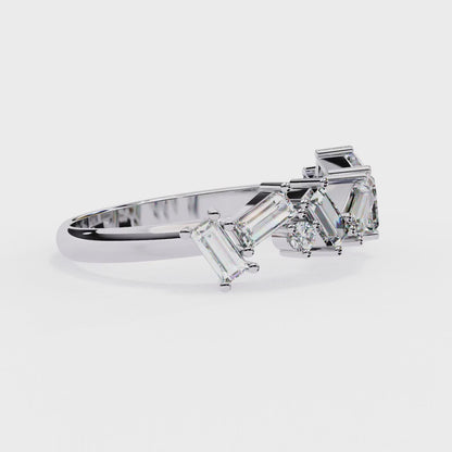 Baguette Diamond Zigzag Band