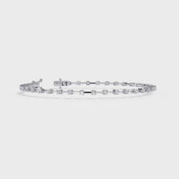 1.0 CTW Classic Round Diamond Tennis Bracelet | 14K Gold & Platinum – Lunéa Paris
