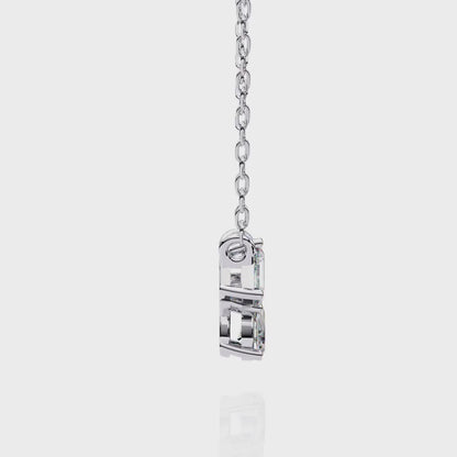0.90 CTW Mixed-Shape Lab-Grown Diamond Trio Pendant Necklace in 14K Gold & Platinum
