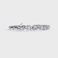 13.8 CTW Mixed-Shape Diamond Geometric Link Bracelet | 14K Gold & Platinum – Lunéa Paris
