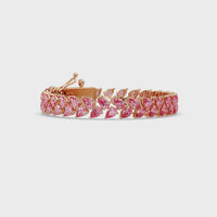 18.6 CTW Pear-Cut Colorstone Tennis Bracelet