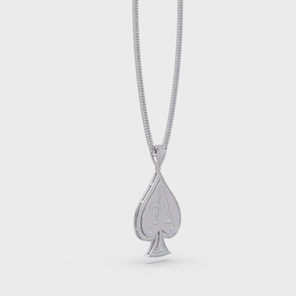 Ace of Spades Diamond Pendant Necklace