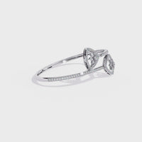1.0 CTW Round Diamond Double-Pear Open Bypass Bangle | 14K Gold & Platinum – Lunéa Paris