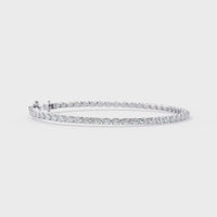 6.7 CTW Oval Diamond Tennis Bracelet | 14K Gold & Platinum – Lunéa Paris