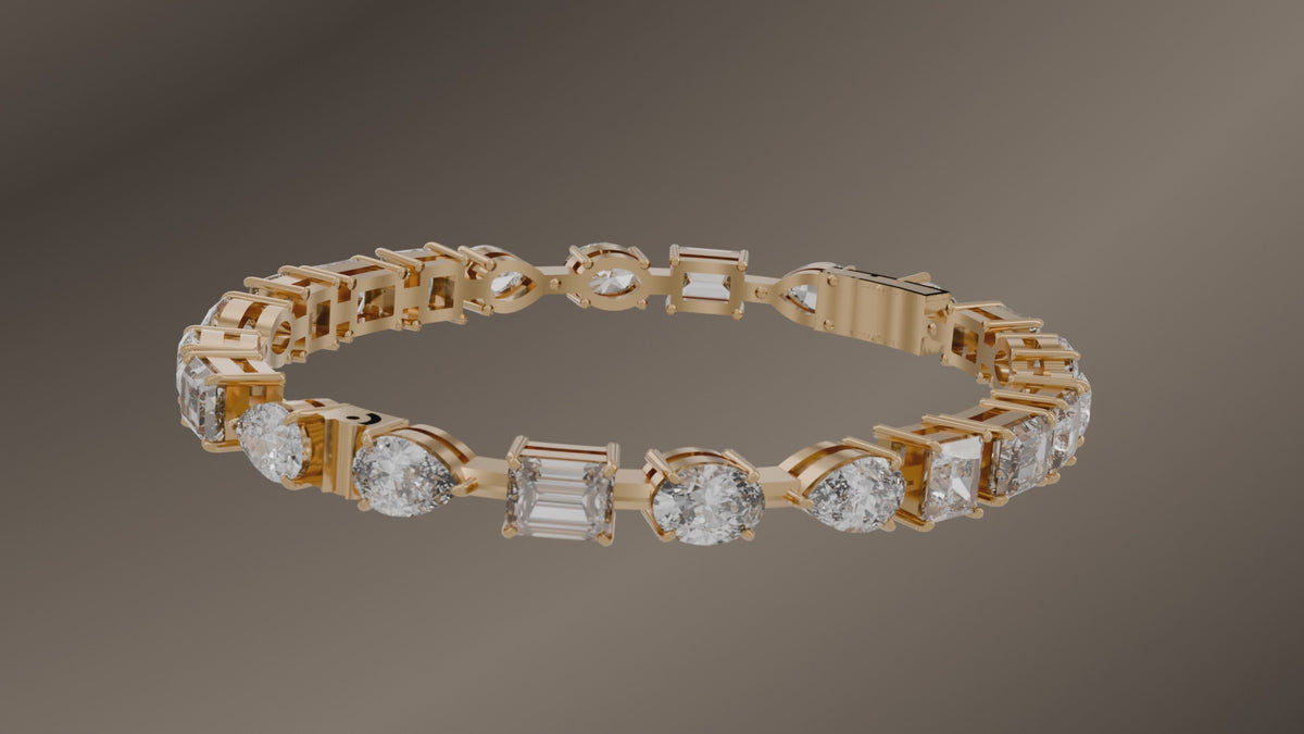 Lunéa Paris mixed-shape bracelet landscape design film with upright text