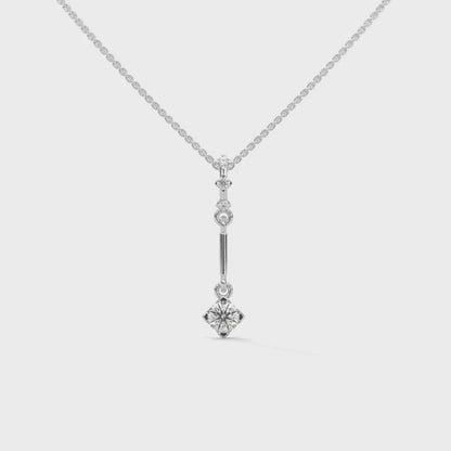 0.25 CT. Solitaire Diamond Pendant | Lab Grown | 14K Gold & Platinum