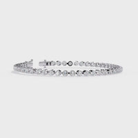 2.6 CTW Classic Round Diamond Tennis Bracelet | 14K Gold & Platinum – Lunéa Paris