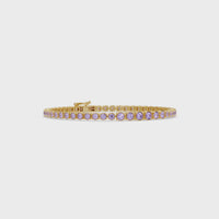 3.6 CTW Graduated Round Colorstone Tennis Bracelet