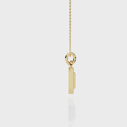 0.20 CTW Octagonal Frame Lab-Grown Diamond Pendant Necklace in 14K Gold & Platinum
