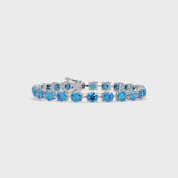 10.0 CTW Round Colorstone Tennis Bracelet
