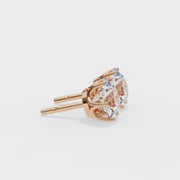 2.50 CTW Round Lab-Grown Diamond Six-Prong Tulip Stud Earrings in 14K Gold