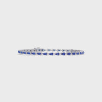 1.9 CTW Pear-Cut Colorstone Tennis Bracelet