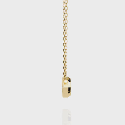 0.7 CT Marquise Lab-Grown Diamond Bezel Pendant Necklace in 14K Gold & Platinum