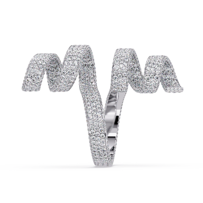 5.5 CTW Spiral Pavé Statement Diamond Ring — Alternate View 5