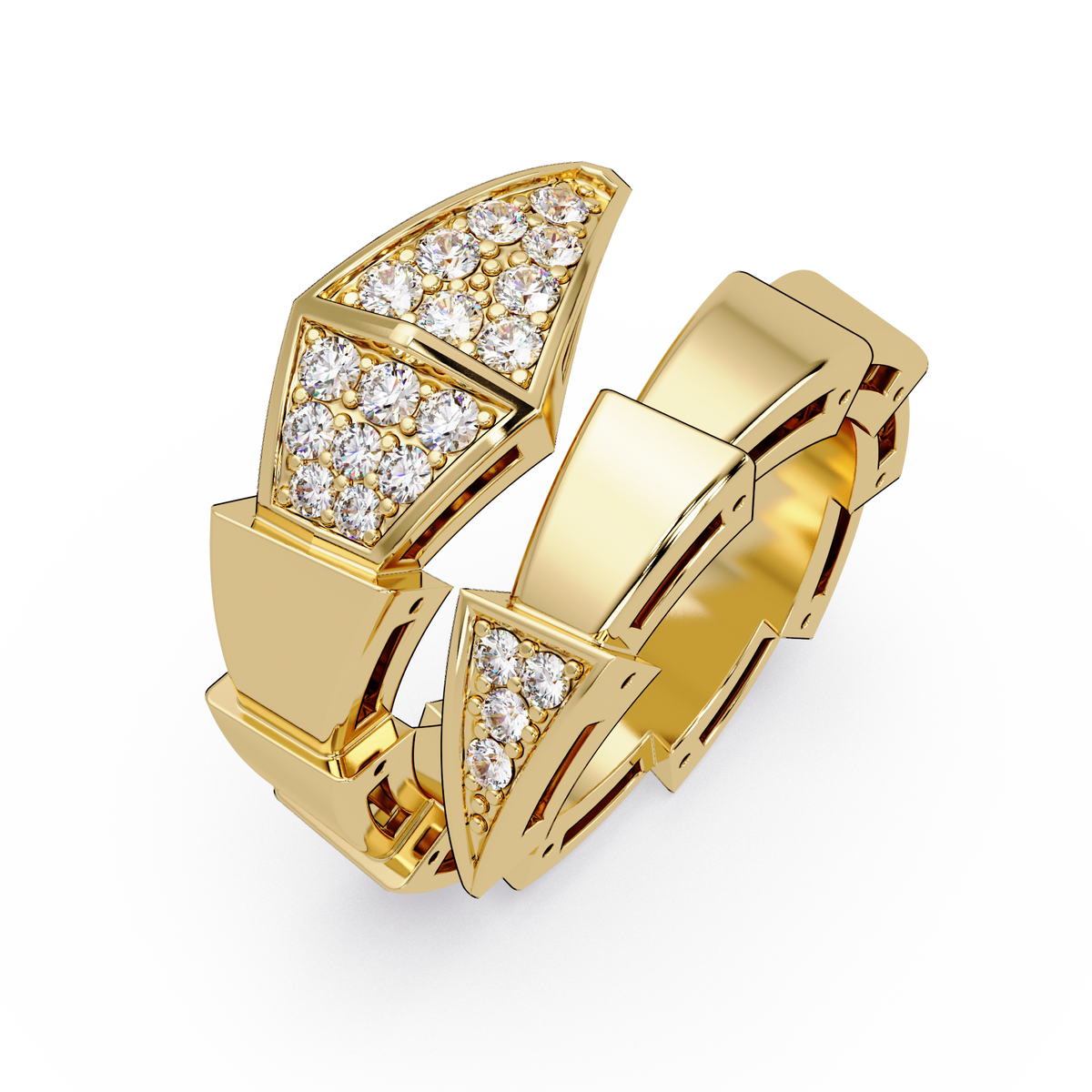 0.3 CTW Geometric Pavé Wrap Diamond Ring — Alternate View 11