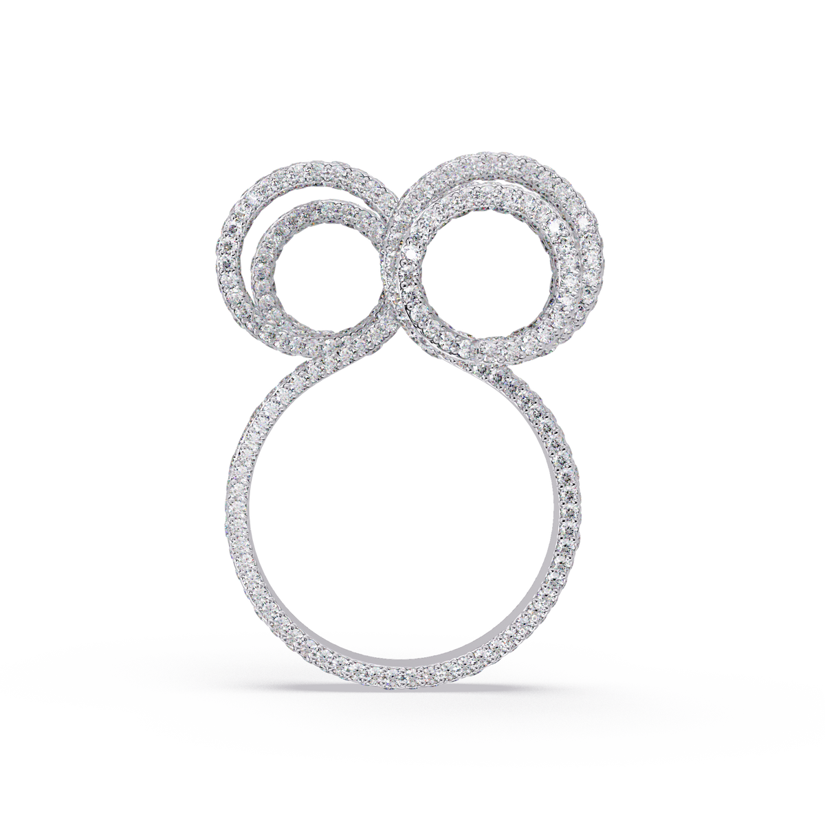5.5 CTW Spiral Pavé Statement Diamond Ring — Alternate View 8