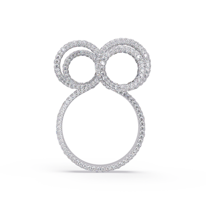 5.5 CTW Spiral Pavé Statement Diamond Ring — Alternate View 8