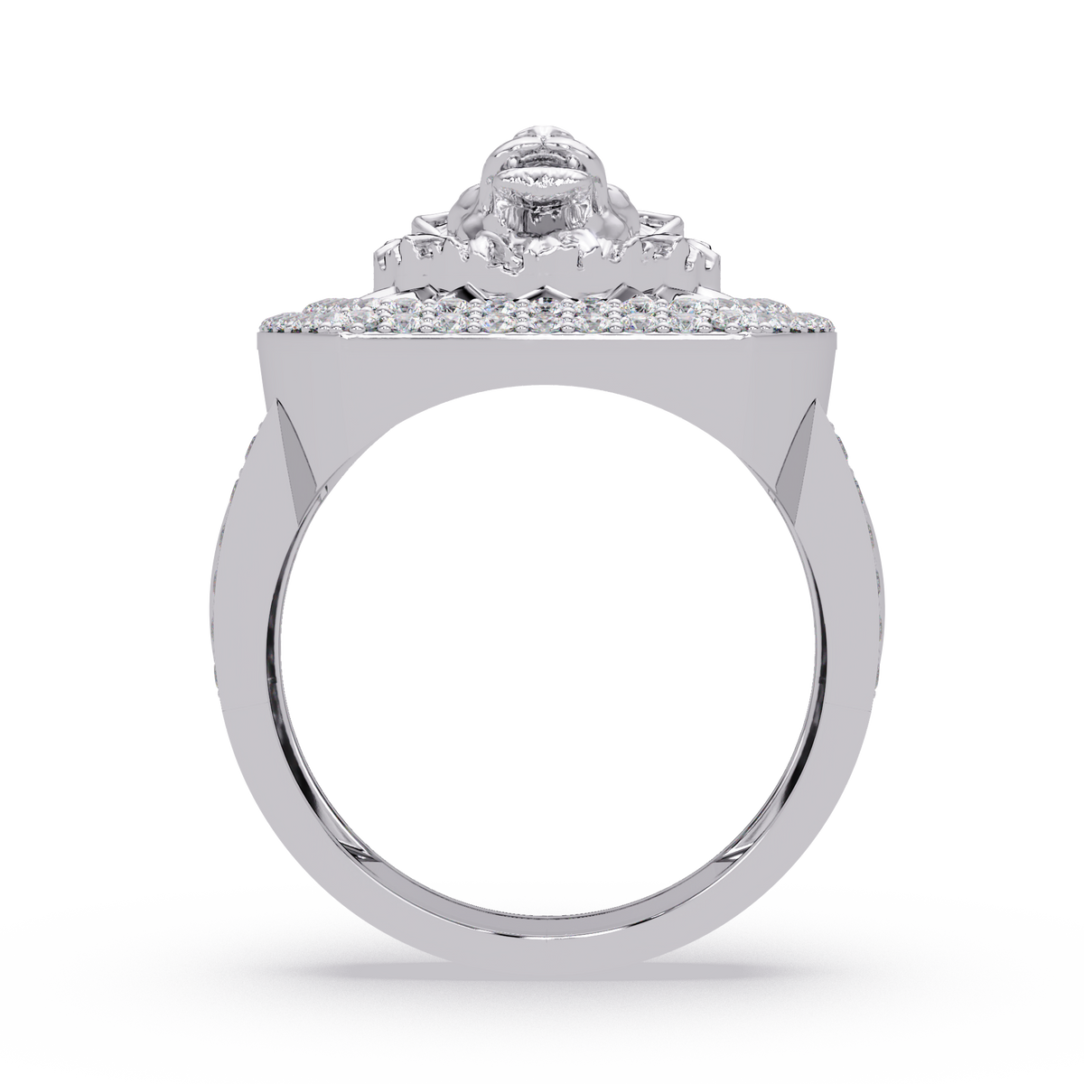 1.1 CTW Lion Crest Pavé Diamond Ring — Alternate View 5