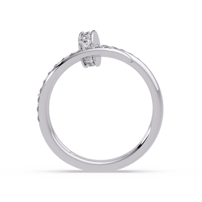 0.5 CTW Sculptural Loop Pavé Diamond Ring — Alternate View 5
