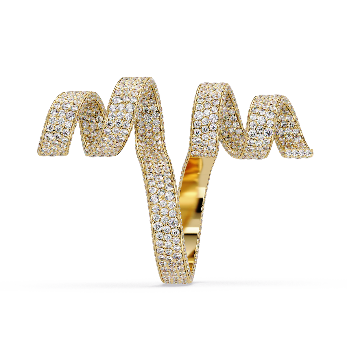 5.5 CTW Spiral Pavé Statement Diamond Ring — Alternate View 6