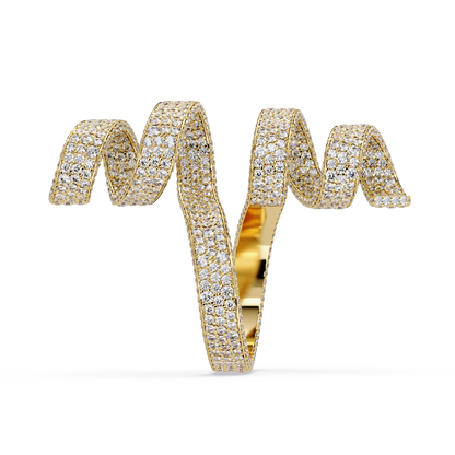 5.5 CTW Spiral Pavé Statement Diamond Ring — Alternate View 6