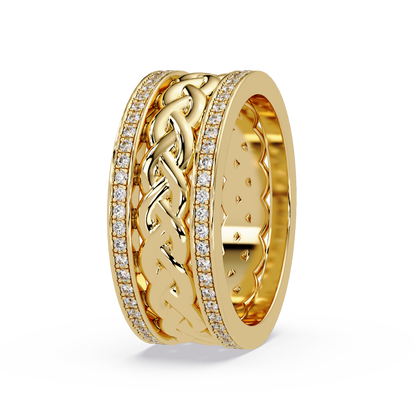 0.4 CTW Braided Pavé Diamond Ring — Alternate View 9