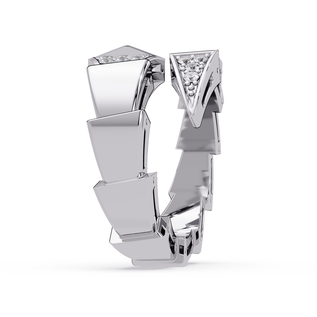 0.3 CTW Geometric Pavé Wrap Diamond Ring — Alternate View 7