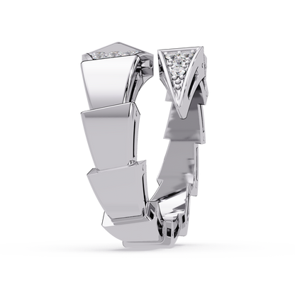 0.3 CTW Geometric Pavé Wrap Diamond Ring — Alternate View 7
