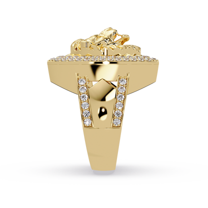 1.1 CTW Lion Crest Pavé Diamond Ring — Alternate View 12