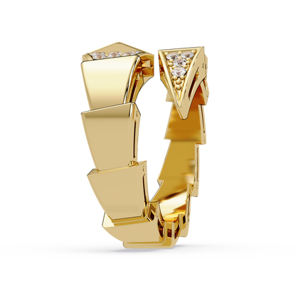 0.3 CTW Geometric Pavé Wrap Diamond Ring — Alternate View 8
